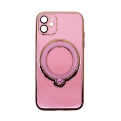 Hard Silicone Case with Camera Shield and Support Ring for Apple iPhone 11 Pink Hard Silicone Case with Camera Shield and Support Ring for Apple iPhone 11 Pink